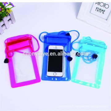 sortes de couleur pvc sac étanche pour téléphone portable